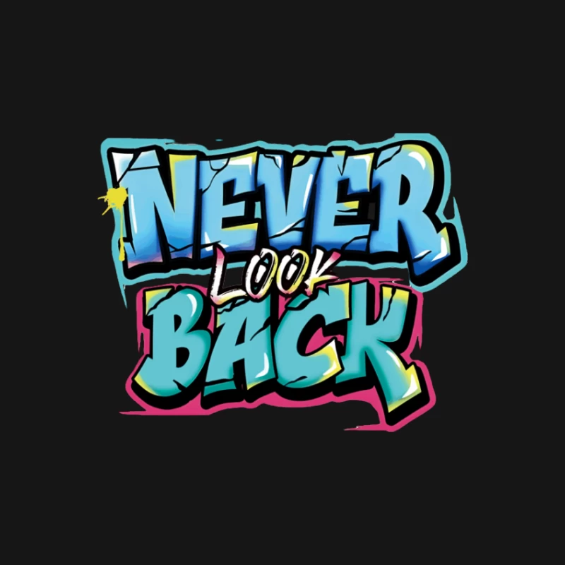 Graffiti Schriftzug - Niemals zurückblicken Herren T-Shirt