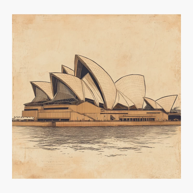 Iconic Sydney Opera House: Architectural Landmark on Australian Waterfront Throw Pillow