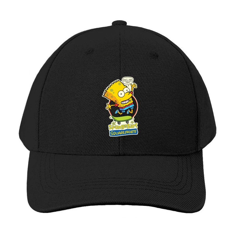 SpongeBart Squareshorts Skateboarding Character Baseball Cap