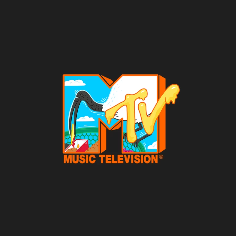 Kreatives MTV Logo mit bunten Elementen Herren Tanktops