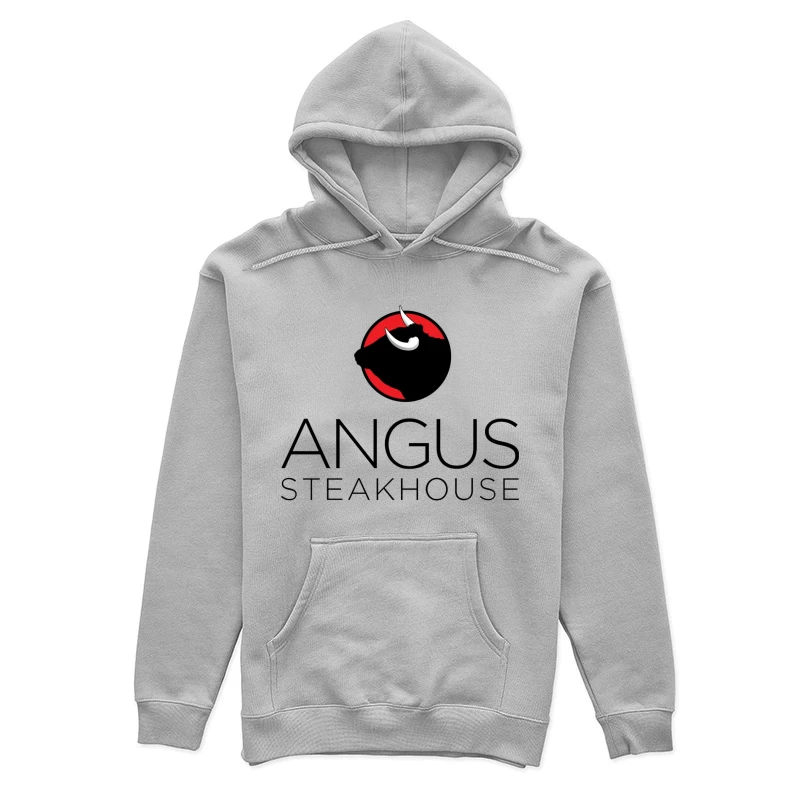 Angus Steakhouse Modern Logo with Bull Silhouette Female Pullover Hoodie