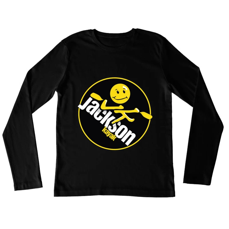 Jackson Kayak Sports Logo with Yellow Smiley Design Female Long Sleeve T-Shirt