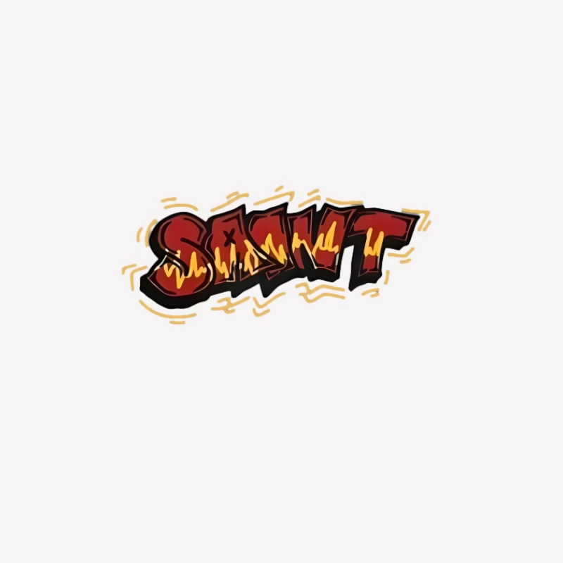 Feuriges Graffiti Logo Damen T-Shirt