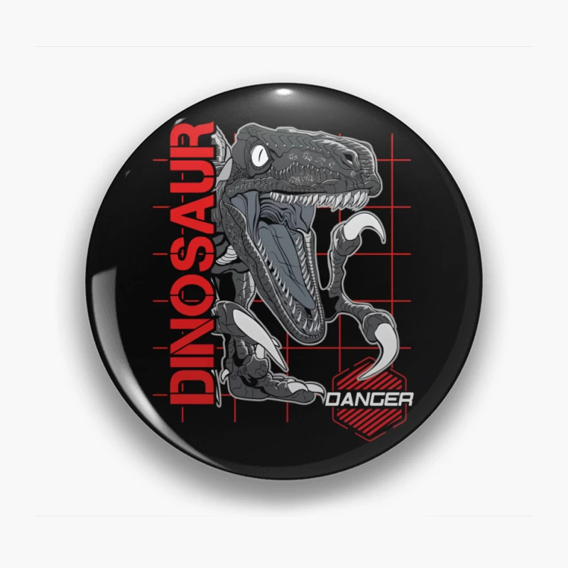 Prehistoric Predator – Velociraptor in Action Pin