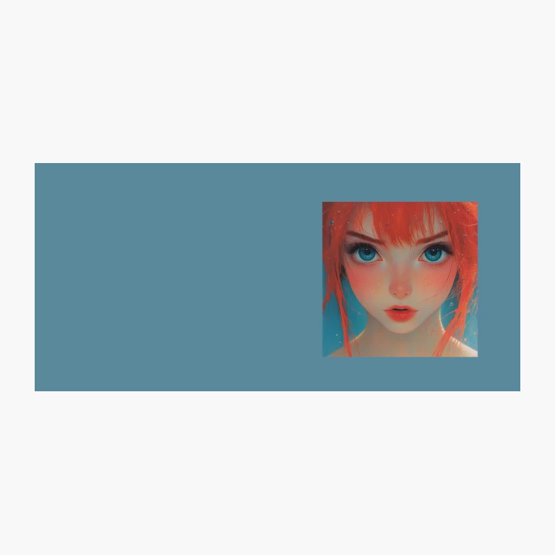 Vibrant Anime-Inspired Digital Portrait of Red-Haired Fantasy Character Coffee Mug