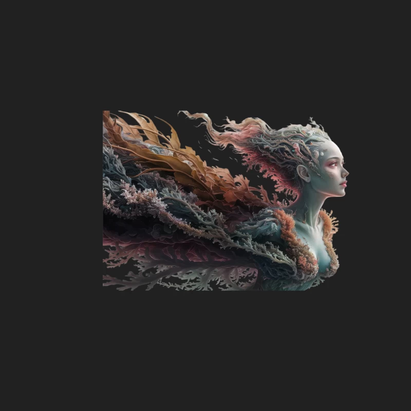 Ethereal Nature Fusion: Surreal Portrait of an Elemental Being Bucket Hat