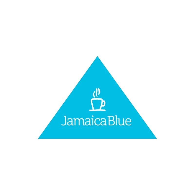 Jamaica Blue Coffee Brand Triangle Logo Throw Pillow