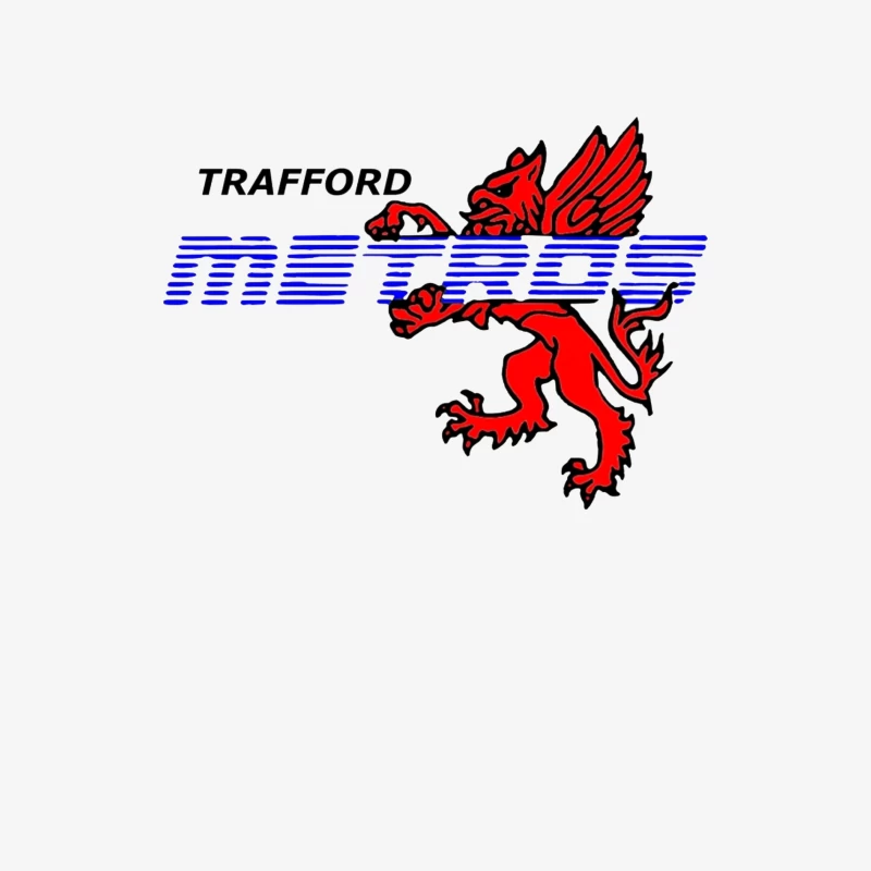 Trafford Metro Transit Logo with Red Heraldic Dragon Male Long Sleeve T-Shirt