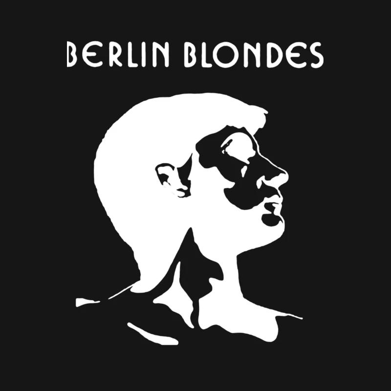 Minimalist Line Art Profile with Berlin Blondes Text Female T-Shirt