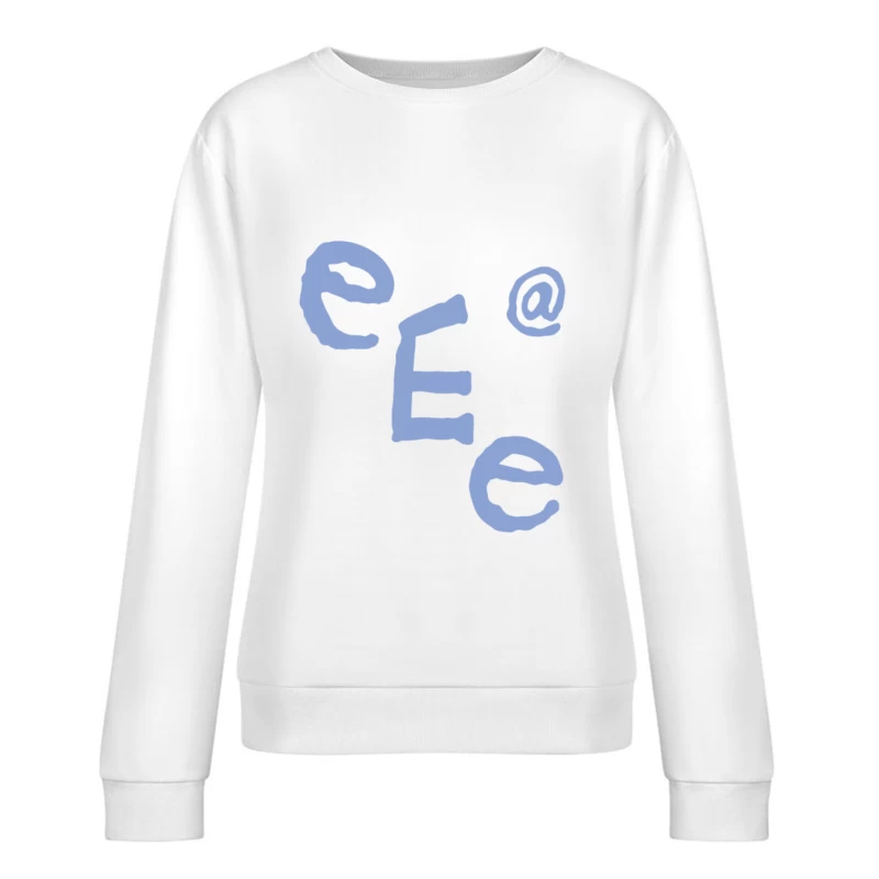 Abstrakte Buchstaben und Symbole Damen Pullover Sweatshirt