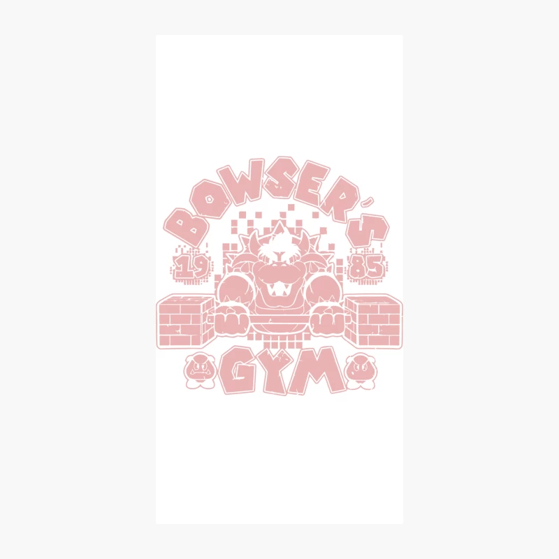 Retro Gaming Bowser Gym Logo Design iPhone Case