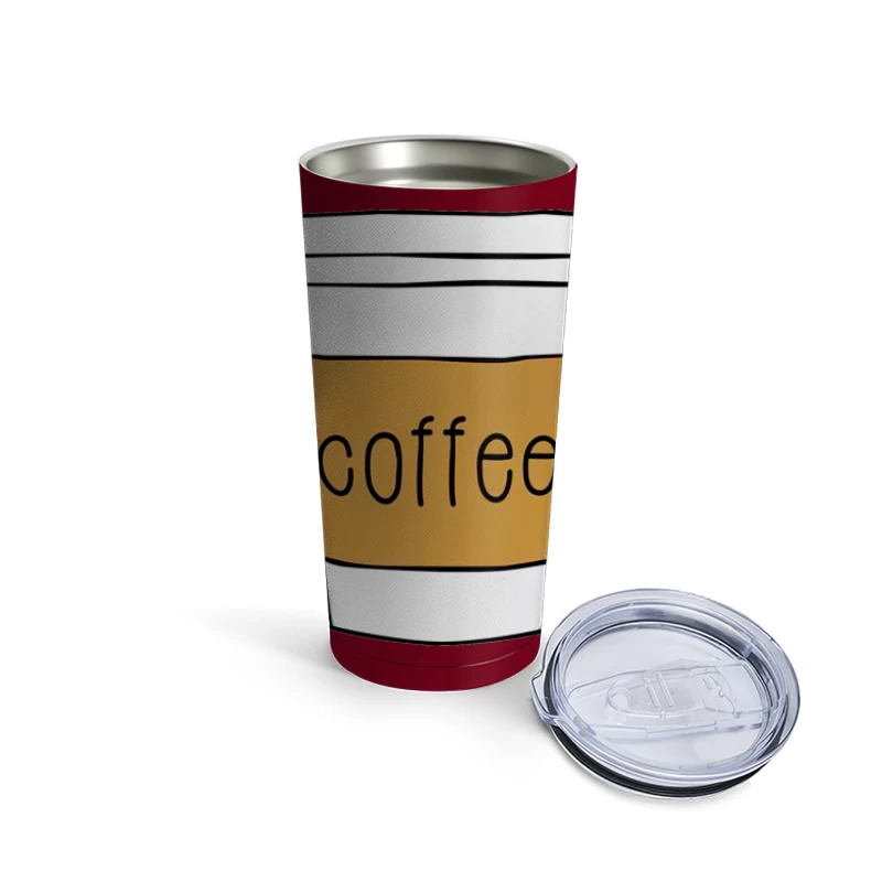 Coffee Cup Illustration Travel Mug