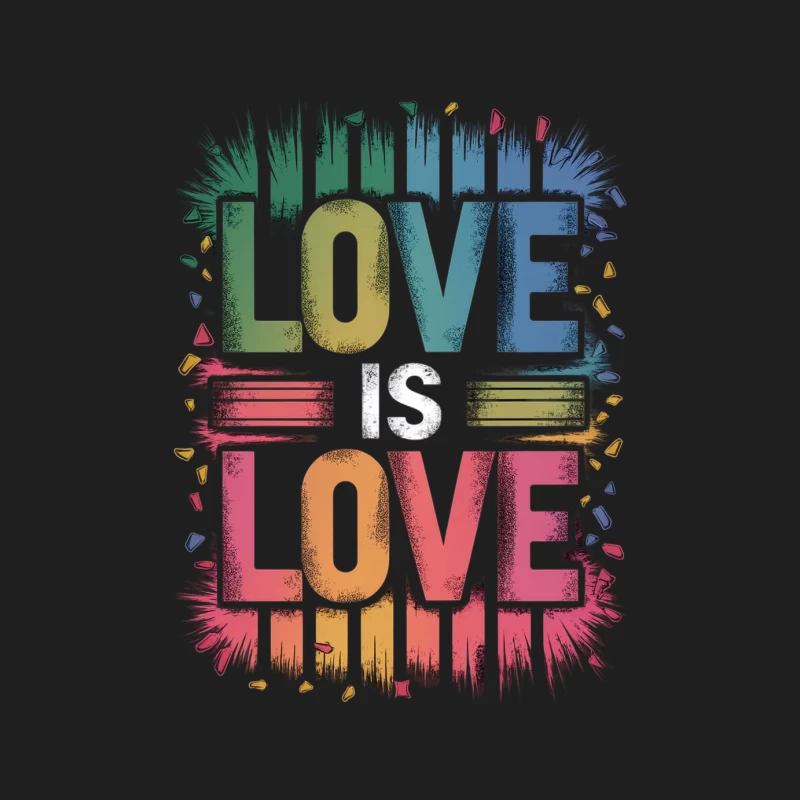 Rainbow Love Typography Inspiration Design Male Tank Top