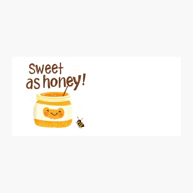Sweet Honey Jar Illustration with Cute Bee and Typography Coffee Mug