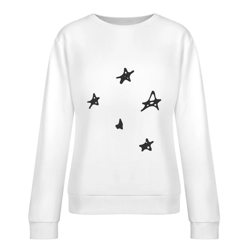 Motifs abstraits en forme d'étoiles Femme Sweat-shirt à enfiler