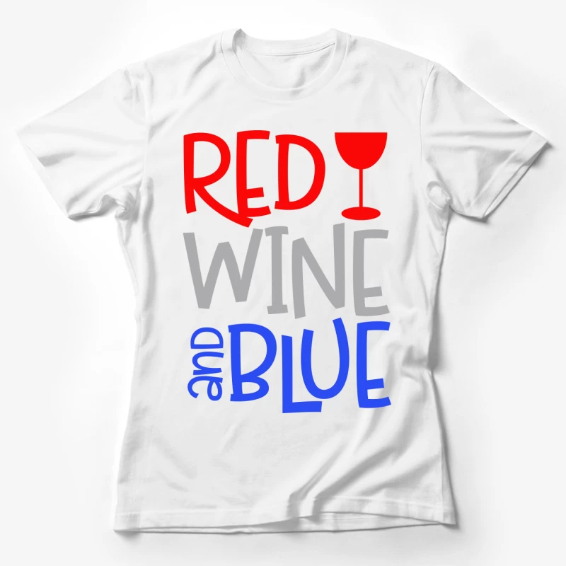 Design Coloré avec Verre de Vin Femme T-Shirt