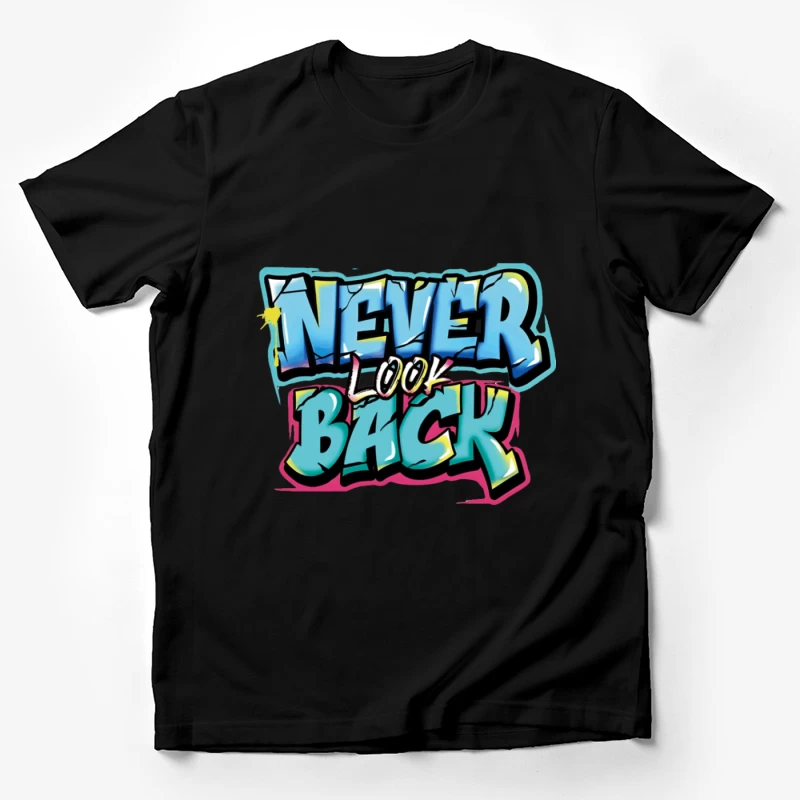 Graffiti Schriftzug - Niemals zurückblicken Herren T-Shirt