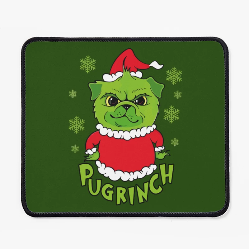 Pugrinch: Grumpy Holiday Cheer Mouse Pad