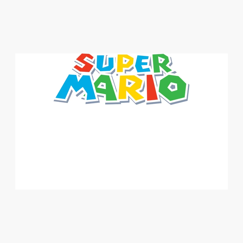 Colorful Super Mario Video Game Logo Travel Mug