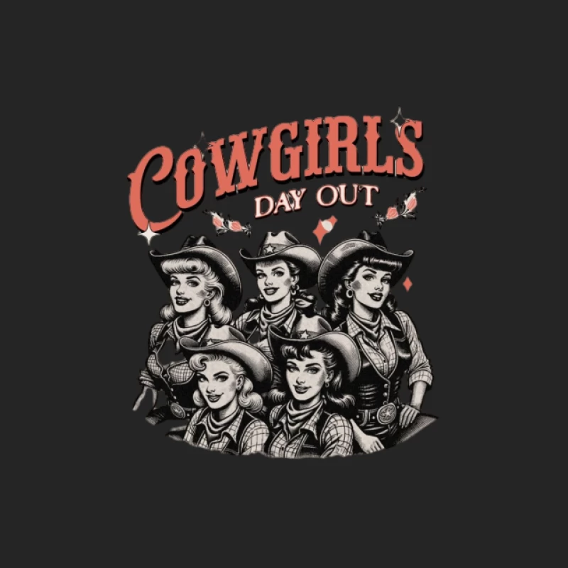 Cowgirls-Tagesausflug Illustration Damen Pullover Sweatshirt