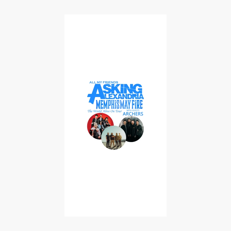 ALL MY ENDS ASKING ALEXANDRIA AND MEMPHIS MAY FIRE NEW WORD ALIVE WITH GUESTS ARCHERS US TOUR 2024 iPhone Case