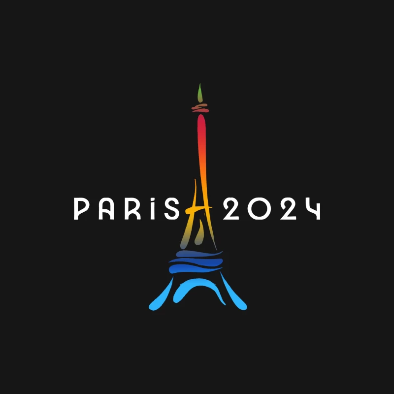 Logo der Olympischen Spiele Paris 2024, Eiffelturm, Regenbogenfarben Damen Langarm T-Shirt