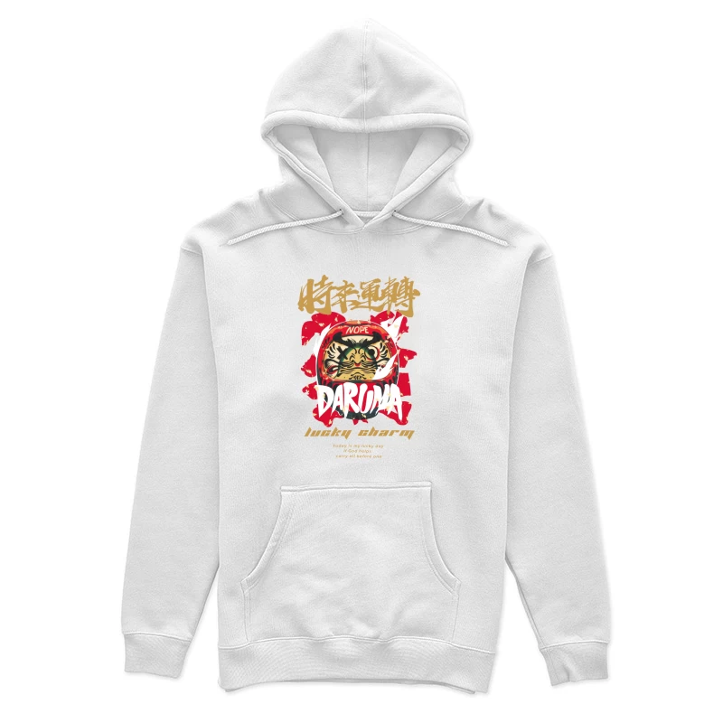 Daruma Glücksbringer Design Damen Pullover Hoodie