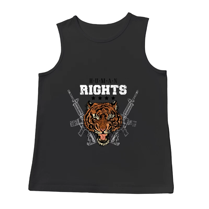 Tigre Sauvage avec Armes et Droits Homme Débardeur