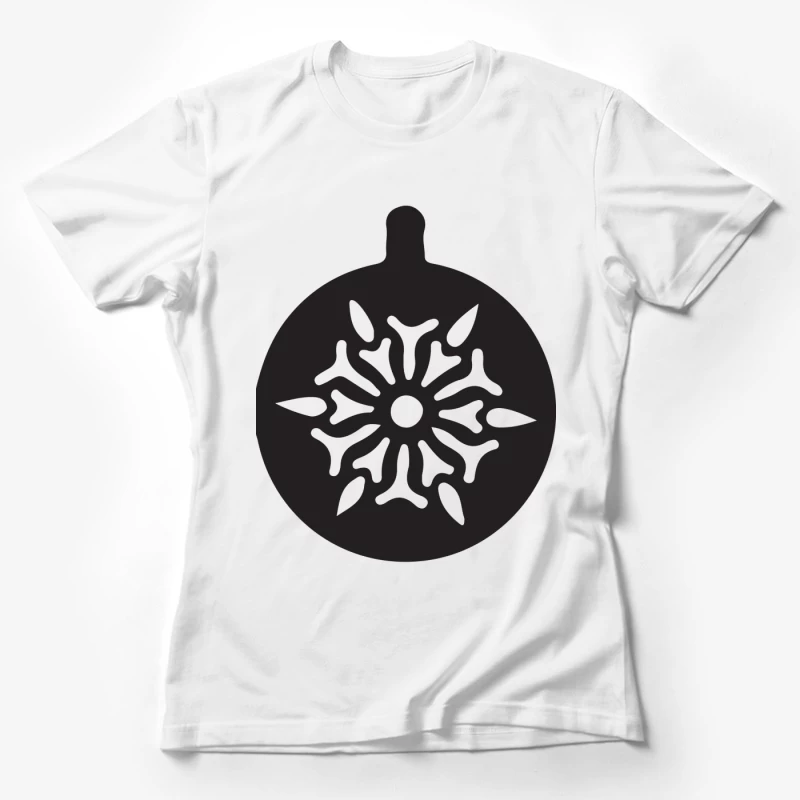 Pendentif avec motif floral ajouré Femme T-Shirt
