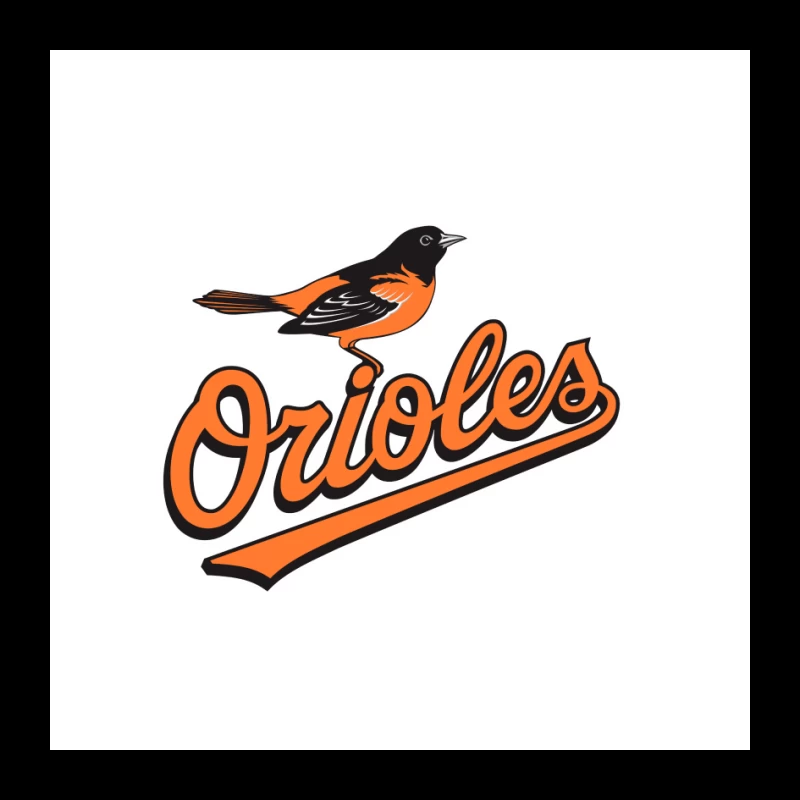 Baltimore Orioles MLB Baseball Team Logo with Orange Bird Mascot Pin