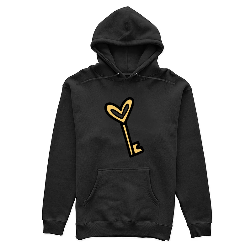 Clé en forme de cœur dessinée Femme Sweat à capuche