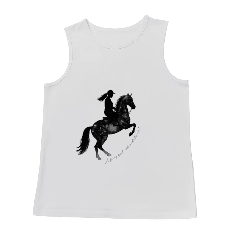 Horse rider with quotes ahillouette Male Tank Top