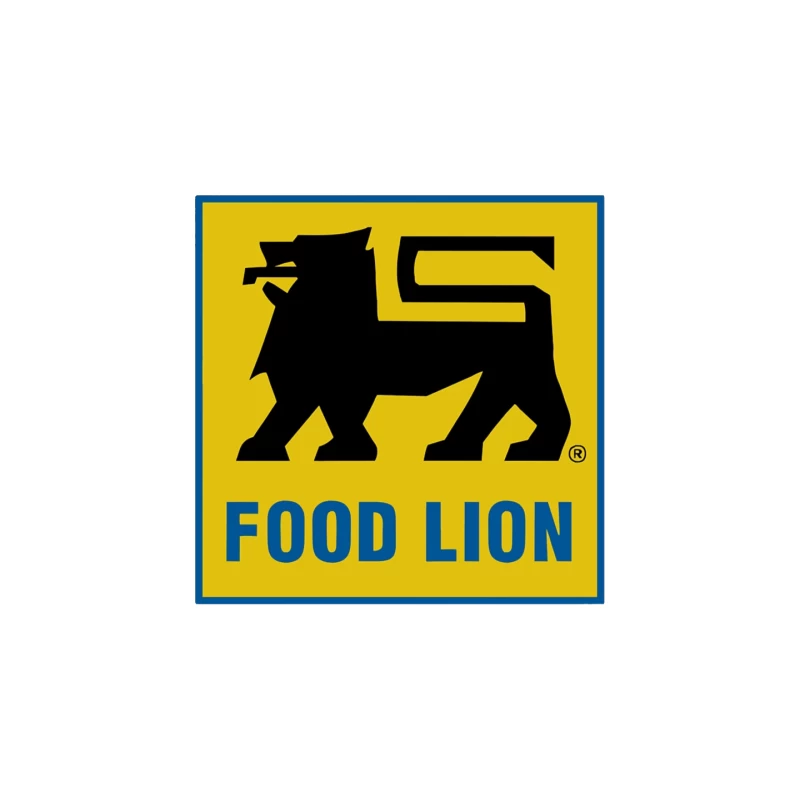 Food Lion Supermarket Chain Logo with Black Lion on Yellow Background Mouse Pad