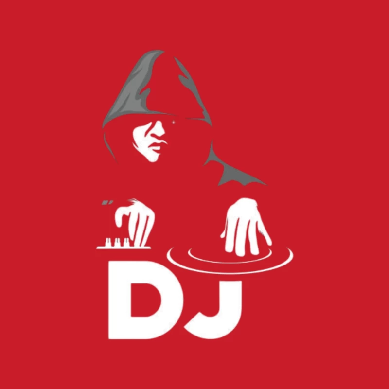 DJ Performing in Silhouette Male Pullover Hoodie