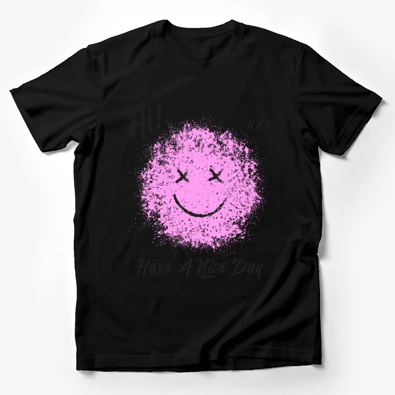 Rosa Smile mit Botschaft Herren T-Shirt