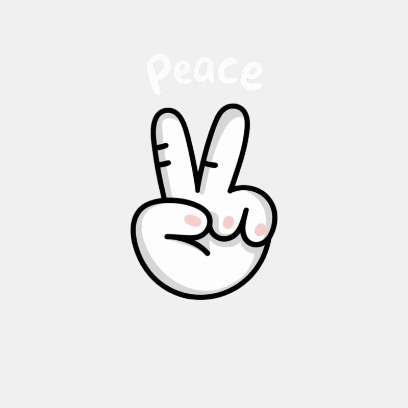 Simple Cartoon Peace Hand Gesture Male Tank Top