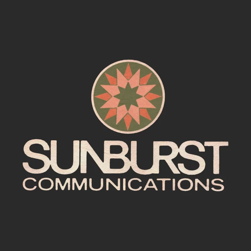 Sunburst Communications Vintage Corporate Logo Design Baseball Cap