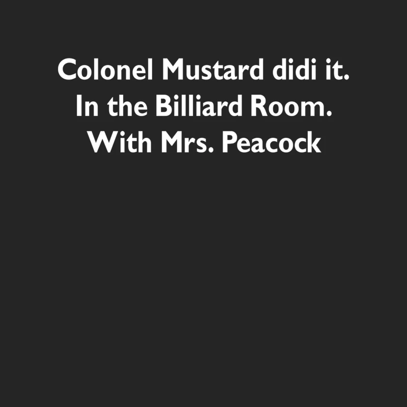 Colonel Mustard Clue Billiard Funny Male Pullover Sweatshirt