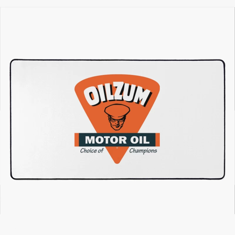 Vintage Oilzum Motor Oil Logo with Retro Design Desk Mat