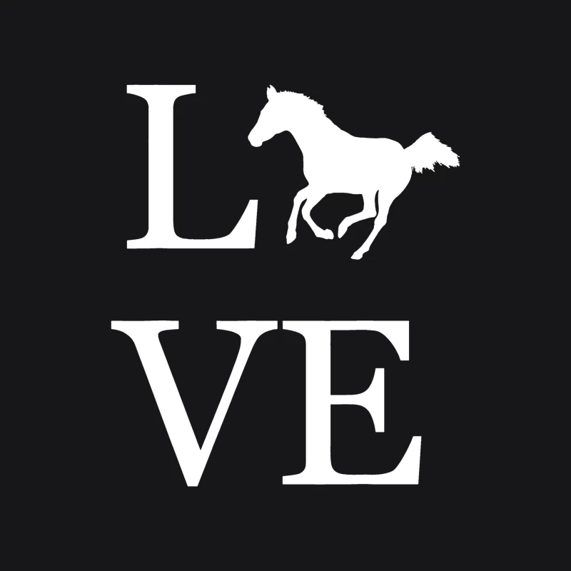 Motif de cheval et amour Homme Sweat à capuche