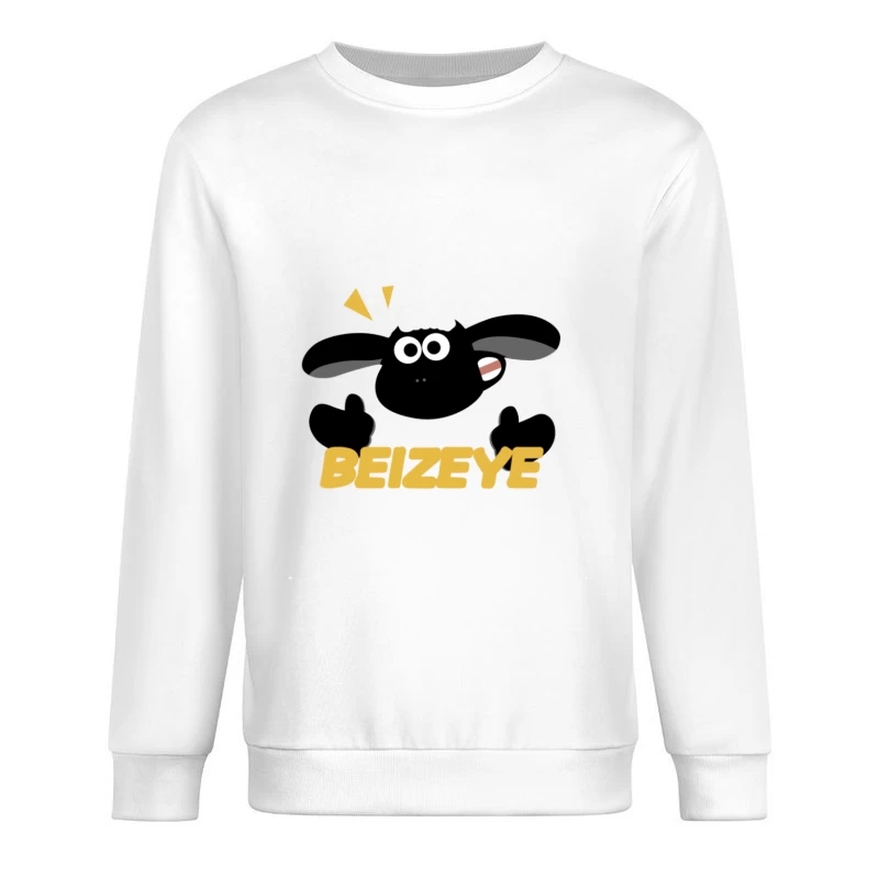 Schwarzes Schaf-Design mit Schriftzug Herren Pullover Sweatshirt