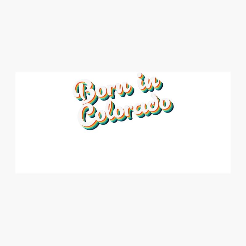 Born In Colorado - 80_s Retro Style Typographic Design Coffee Mug