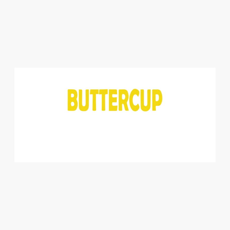 Bold Yellow Buttercup Typography Coffee Mug