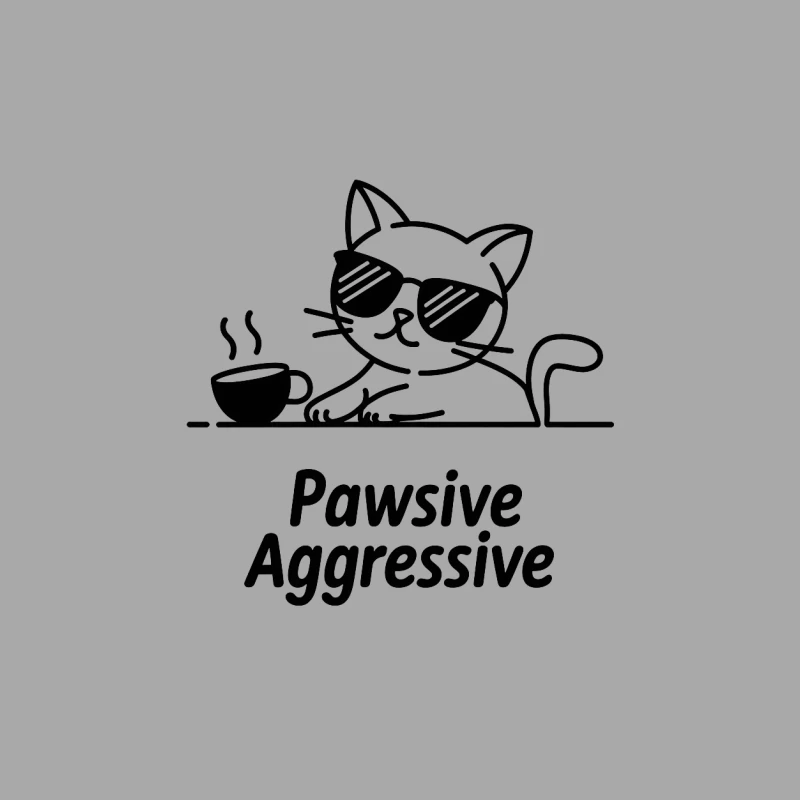 Cool Cat's Passive Aggressive Coffee Break Female Pullover Hoodie