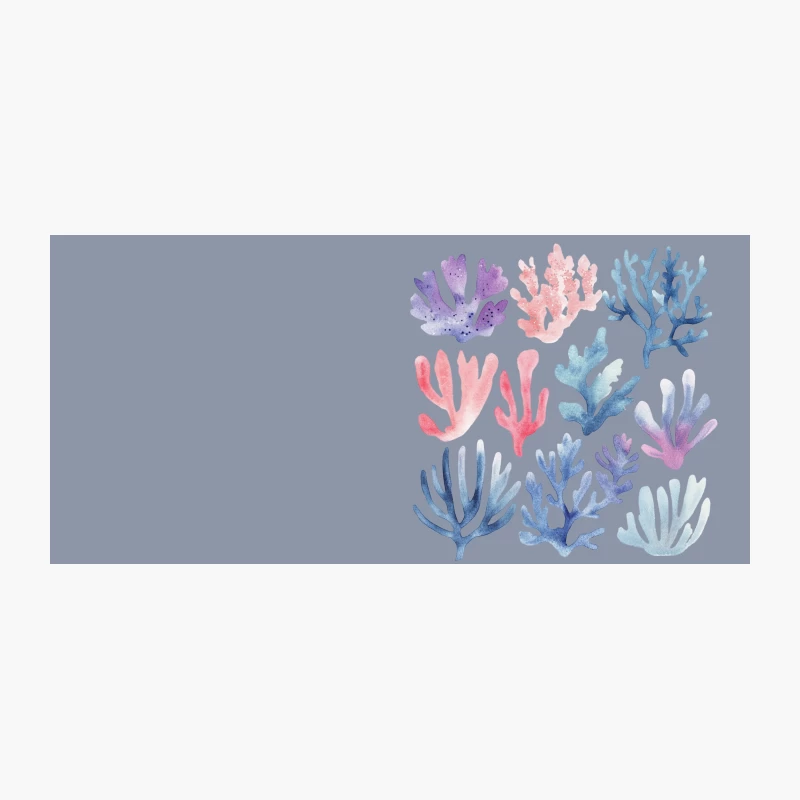 Pastel Watercolor Coral and Sea Life Illustrations Coffee Mug