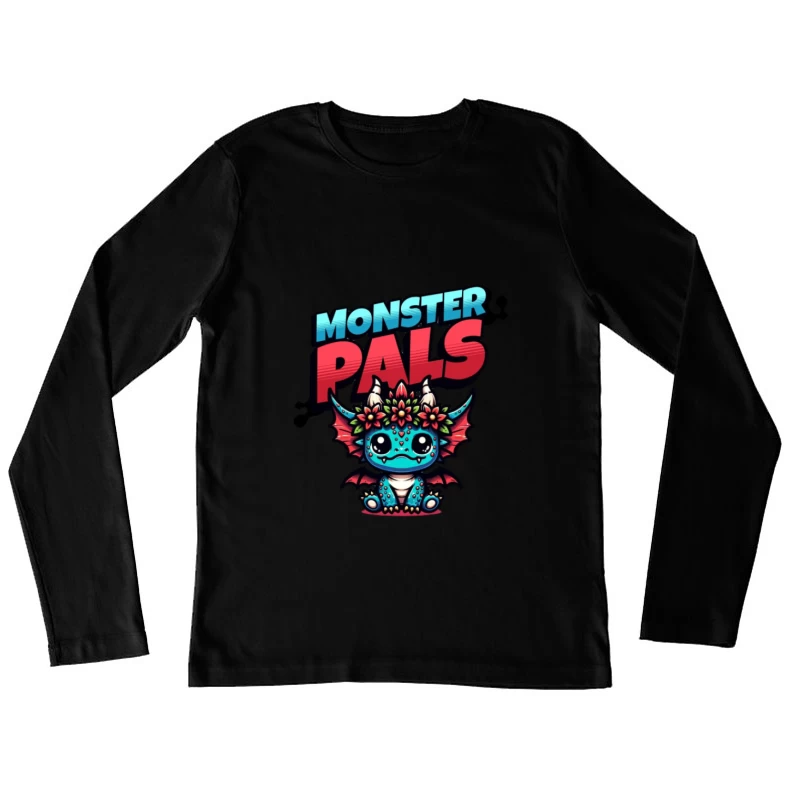 Ami Monstre avec Couronne de Fleurs Femme Manches Longues T-Shirt