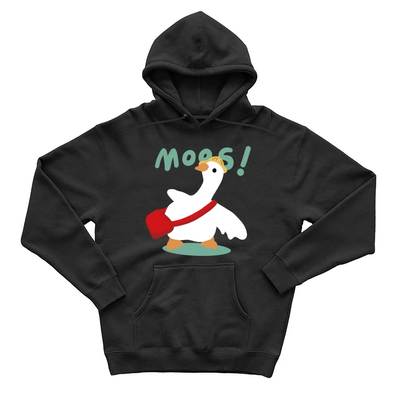 Gans mit Helm und Tasche Herren Pullover Hoodie