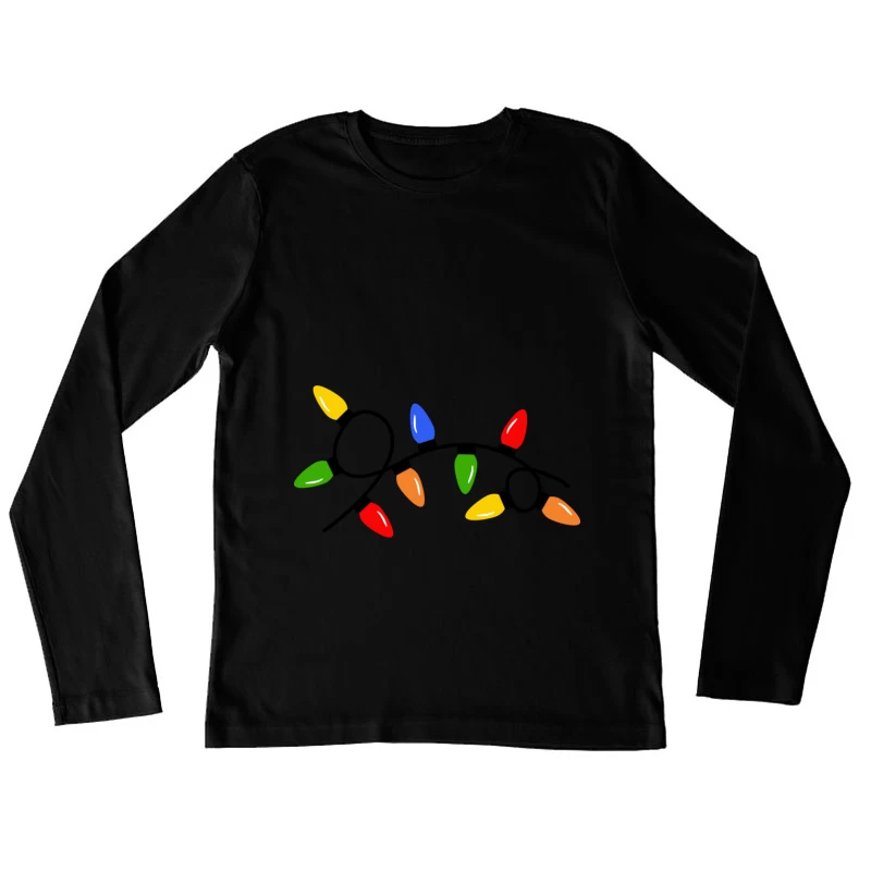 Guirlandes de fêtes colorées Femme Manches Longues T-Shirt
