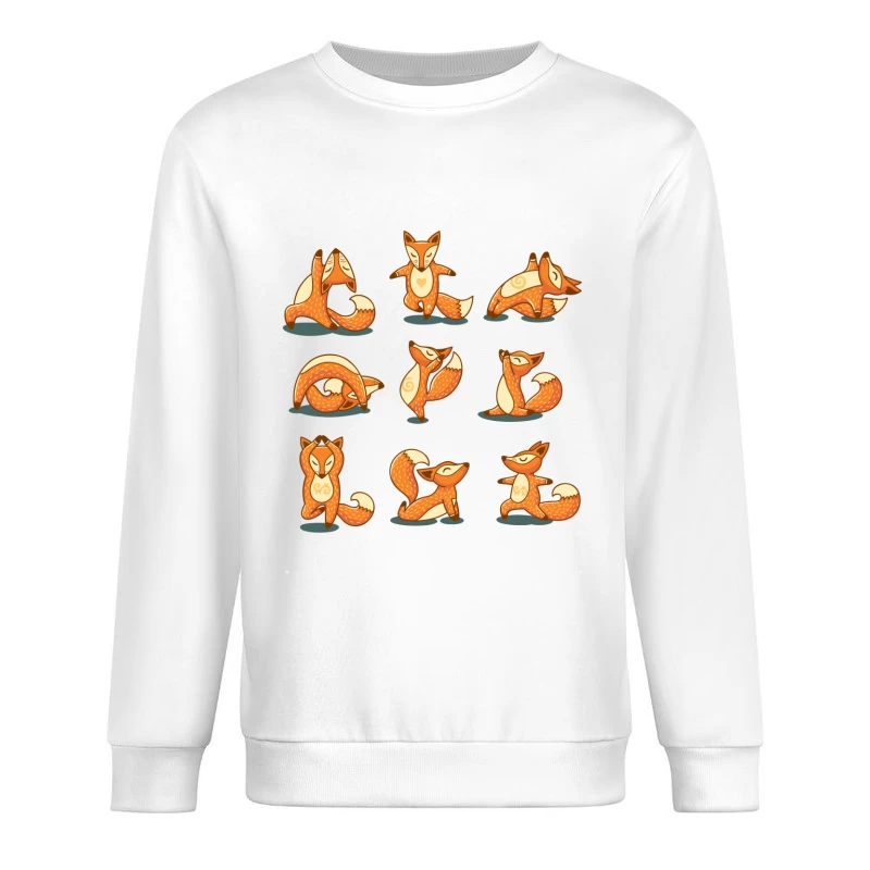 Renards mignons en yoga Homme Sweat-shirt à enfiler