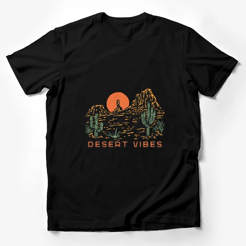 Wüstenlandschaft mit Kakteen Herren T-Shirt
